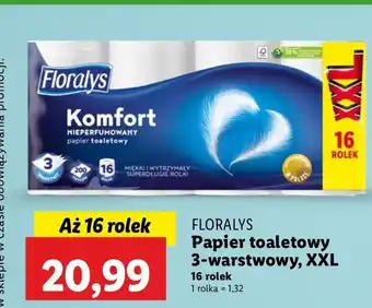 Lidl Papier toaletowy komfort Floralys oferta