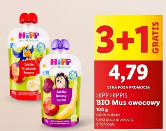 Lidl Mus jabłka-banany-buraki Hipp Hippis oferta