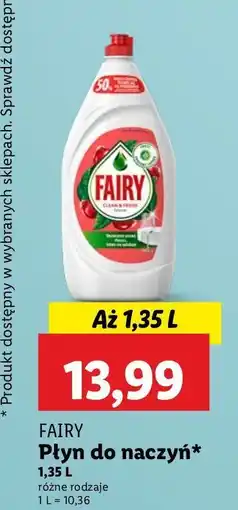 Lidl Płyn do mycia naczyń granat Fairy oferta