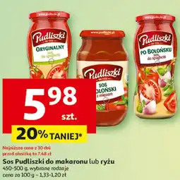 Auchan Sos Pudliszki do makaronu lub ryżu oferta