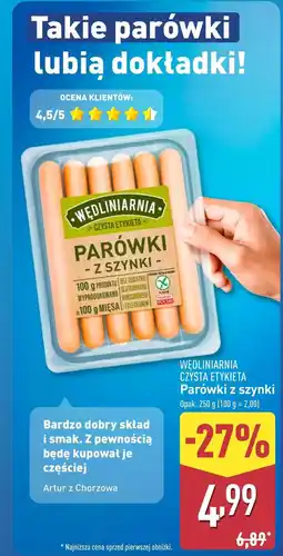 ALDI Parówki Wędliniarnia oferta