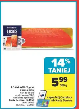 Carrefour Łosoś atlantycki filet ze skórą Paula Fish oferta