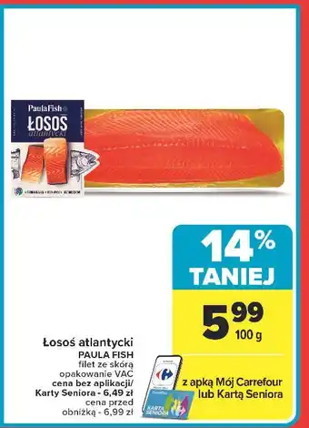 Carrefour Łosoś atlantycki filet ze skórą Paula Fish oferta