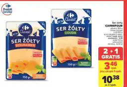 Carrefour Ser żółty gouda plastry Carrefour Classic oferta