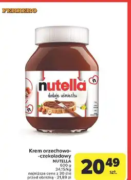 Carrefour Krem czekoladowo-orzechowy Nutella oferta