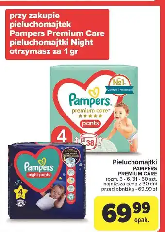 Carrefour Pieluchomajtki maxi 4 Pampers Premium Care Pants oferta