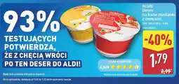 ALDI Deser na bazie maślanki truskawka Milsani oferta