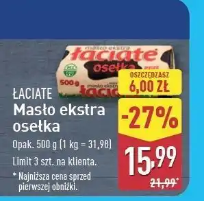 ALDI Masło ekstra osełka Łaciate oferta