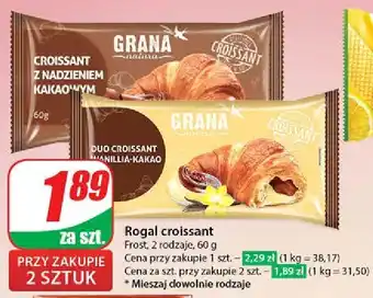 Dino Croissant z nadzieniem waniliowo-kakaowym Grana Natura oferta