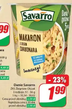 Dino Makaron z sosem carbonara Savarro oferta