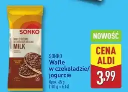 ALDI Sonko Wafle ryżowe w czekoladzie mlecznej 65 g (4 sztuki) oferta