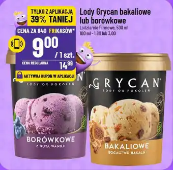 Polomarket Lody Grycan bakaliowe lub borówkowe oferta