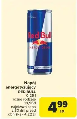 Carrefour Red Bull Napój energetyczny 250 ml oferta