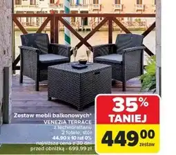 Carrefour Zestaw mebli balkonowych oferta