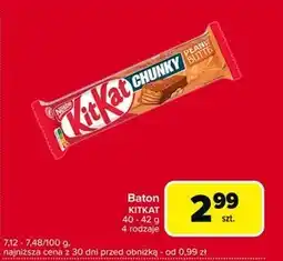 Globi KitKat Chunky Peanut Butter Paluszek waflowy w mlecznej czekoladzie 42 g oferta