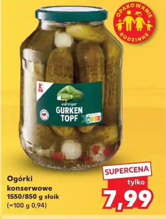 Kaufland Ogórki konserwowe oferta