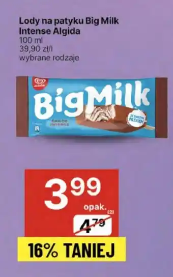 Delikatesy Centrum Lody Big Milk oferta