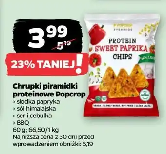 Netto Piramidki proteinowe słodka papryka Popcrop oferta