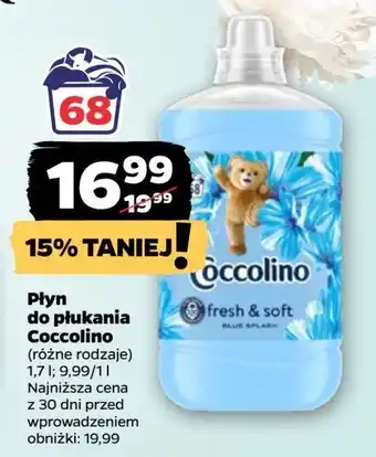 Netto Płyn do płukania blue splash Coccolino Fresh & Soft oferta