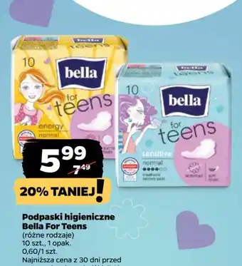 Netto Podpaski sensitive Bella For Teens oferta