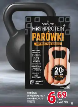 Selgros Sokołów parówki drobiowe high protein oferta