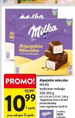 Intermarche Czekoladki śmietankowe happy cows Milka Alpejskie Mleczko oferta