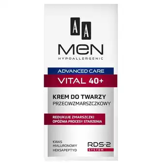 Hebe AA Men Advanced Care Vital 40+ Krem do twarzy przeciwzmarszczkowy 50 ml oferta