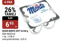 bi1 Zott Monte White Deser mleczny 400 g (4 x 100 g) oferta