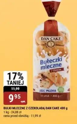 bi1 Dan Cake Bułeczki mleczne z czekoladą mleczną 400 g (10 x 40 g) oferta