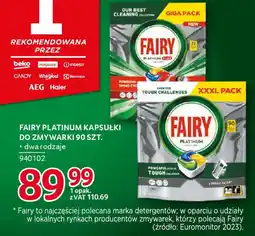 Selgros Fairy platinum kapsułki do zmywarki oferta