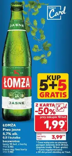 Kaufland Piwo Łomża oferta