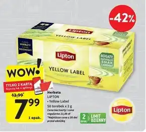 Intermarche Lipton Yellow Label Herbata czarna 50 g (25 torebek) oferta