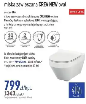 Cersanit Miska wisząca wc Crea oferta