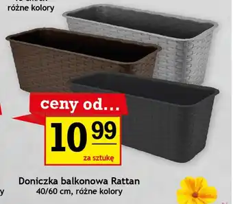 Gram Market Doniczka balkonowa Rattan 40/60 cm oferta