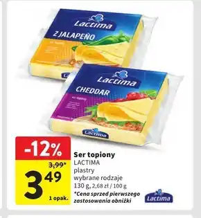 Intermarche Lactima Ser topiony w plasterkach Toast 130 g (8 x 16,25 g) oferta