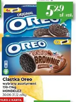 Społem Oreo Ciastka kakaowe z nadzieniem kakaowym 176 g (16 sztuk) oferta