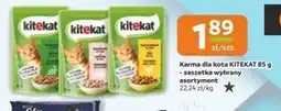 Społem Kitekat Mokra karma dla dorosłych kotów z łososiem w sosie 85 g oferta