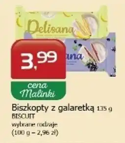 Malinka Market Biszkopty z galaretką Delisana oferta