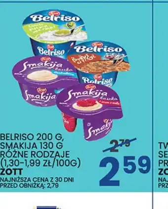 Wafelek Belriso 200 g, Smakija 130 g oferta