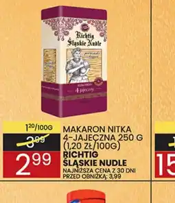 Wafelek Makaron nitka 4-jajeczna Richting Sląskie Nudle oferta