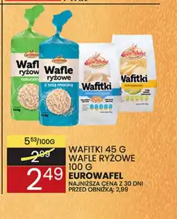 Wafelek Wafitki 45 g, Wafle ryżowe 100 g oferta