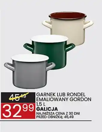 Wafelek Garnek lub rondel emaliowany Gordon Galicja oferta