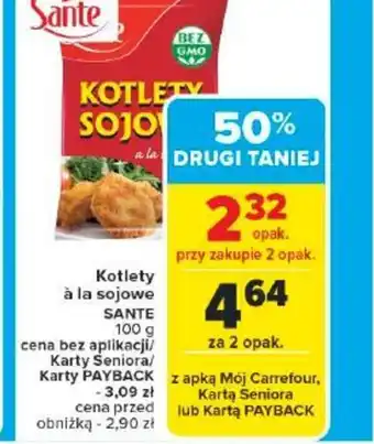 Carrefour Kotlety a la sojowe Sante oferta