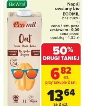 Carrefour Napój owsiany bio Ecomil oferta