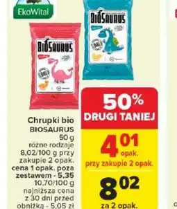 Carrefour Chrupki bio Biosaurus oferta