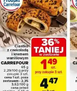 Carrefour Ciastko z czekoladą i kremem waniliowym Carrefour oferta