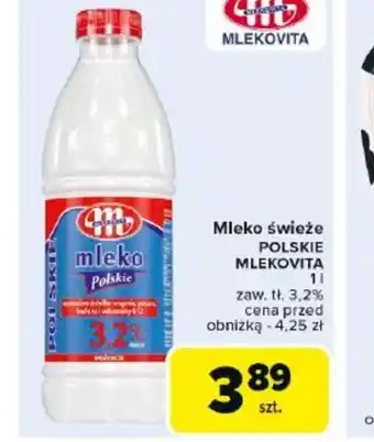 Carrefour Mleko świeże Polskie Mlekovita oferta