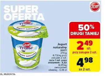 Carrefour Jogurt naturalny Zott Primo oferta