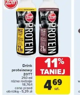 Carrefour Drink proteinowy Zott oferta