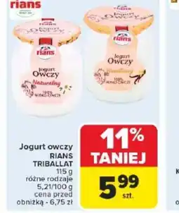 Carrefour Jogurt owczy Rians Triballat oferta